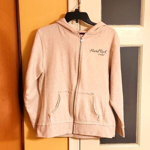 Hard Rock Cafe Madrid Women's Cream Full-Zip Jacket w/ Hood Size L